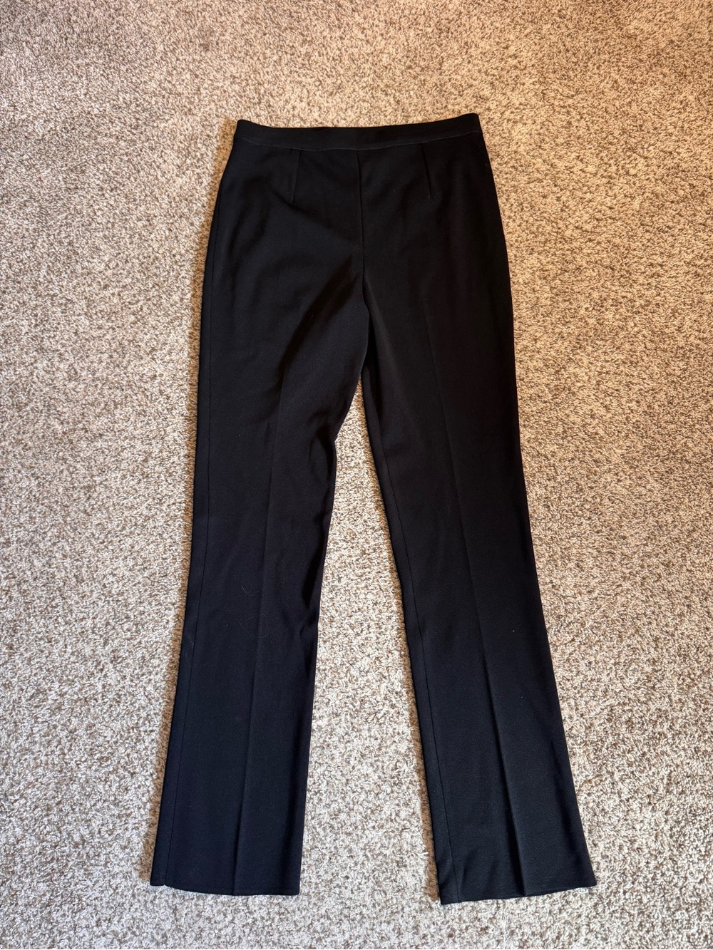 Ming Wang Black Straight-Leg Dress Trousers
